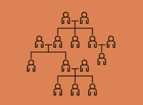 family tree icon on white background